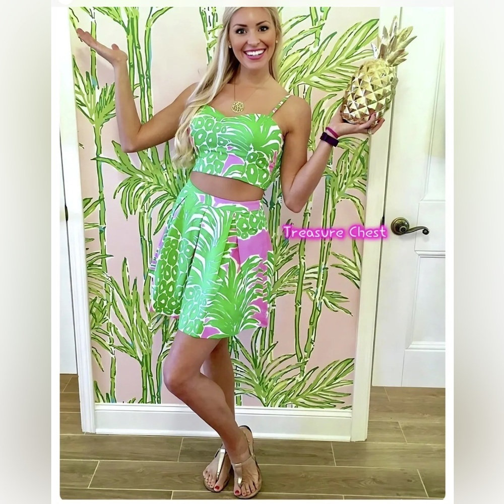 Lilly Pulitzer NWT Parfait Set Pink Pout Flamenco 🦄 Size 0 Holy Grail! 🦄